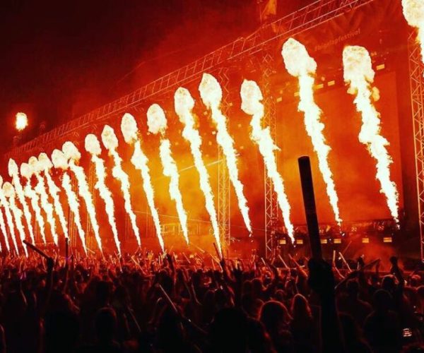 Scenflammor för DJ-festivalen Big Slap i Malmö